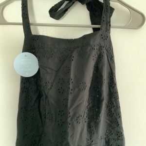 Hill House Black Eyelet Camisole